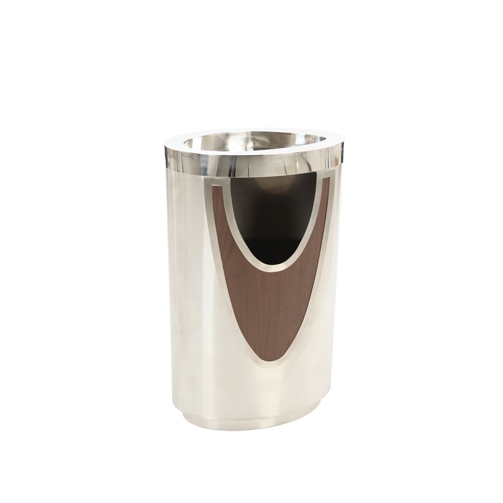 Design afvalbak - mat RVS