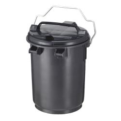 Kunststof afvalbak 35 ltr - donkergrijs