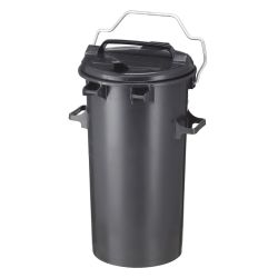 Kunststof afvalbak 50 ltr - donkergrijs