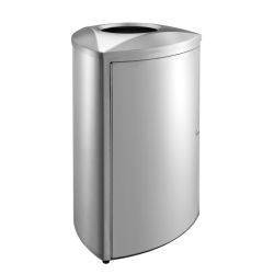 Driehoekige design afvalbak 70 ltr - mat RVS
