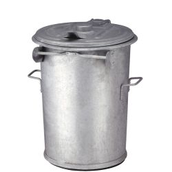 Staalverzinkte afvalbak 90 ltr - verzinkt