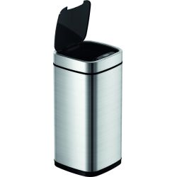 EKO Afvalbak touch deksel 50 ltr - mat RVS