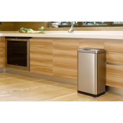 EKO Mirage Sensor Bin 30 ltr - mat RVS/zwart