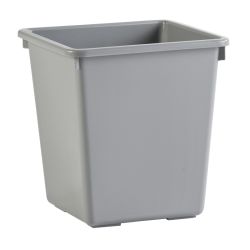 Vierkant tapse papierbak 27 ltr - grijs