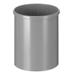 Ronde papierbak 15 ltr - aluminium
