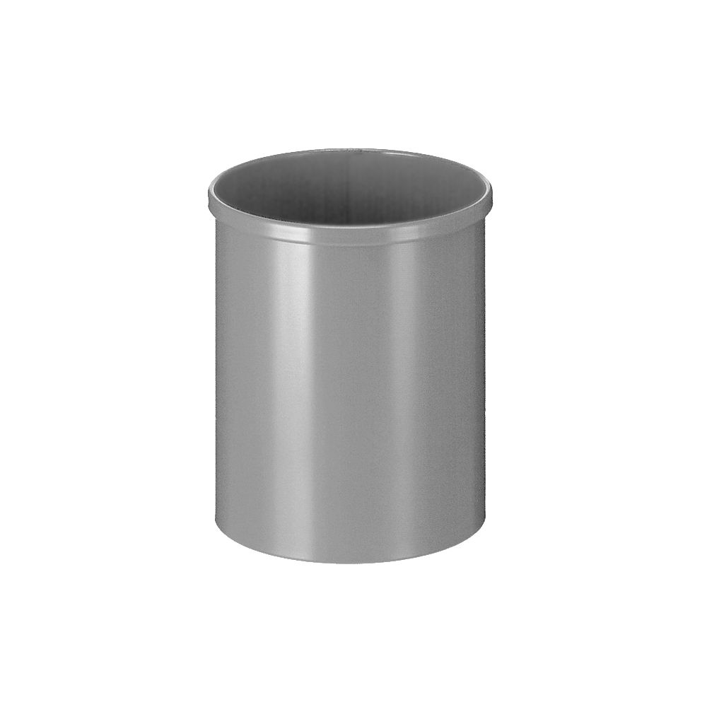 Ronde papierbak 15 ltr - aluminium