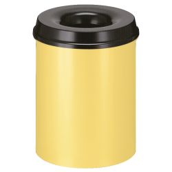 Vlamdovende papierbak 15 ltr - geel/zwart