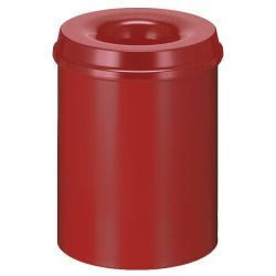 Vlamdovende papierbak 15 ltr - rood
