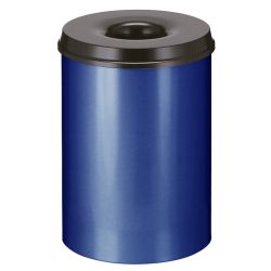 Vlamdovende papierbak 30 ltr - blauw/zwart