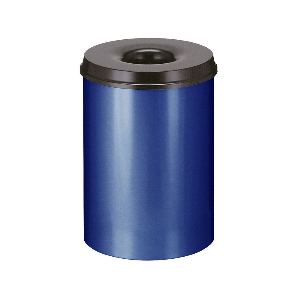 Vlamdovende papierbak 30 ltr - blauw/zwart