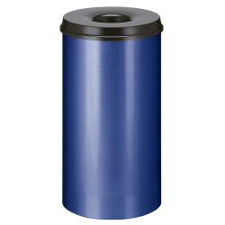 Vlamdovende papierbak 50 ltr - blauw/zwart