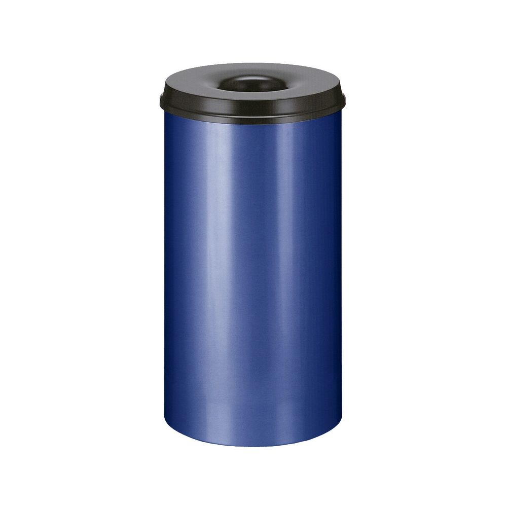Vlamdovende papierbak 50 ltr - blauw/zwart