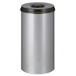 Vlamdovende papierbak 50 ltr - grijs, zwart