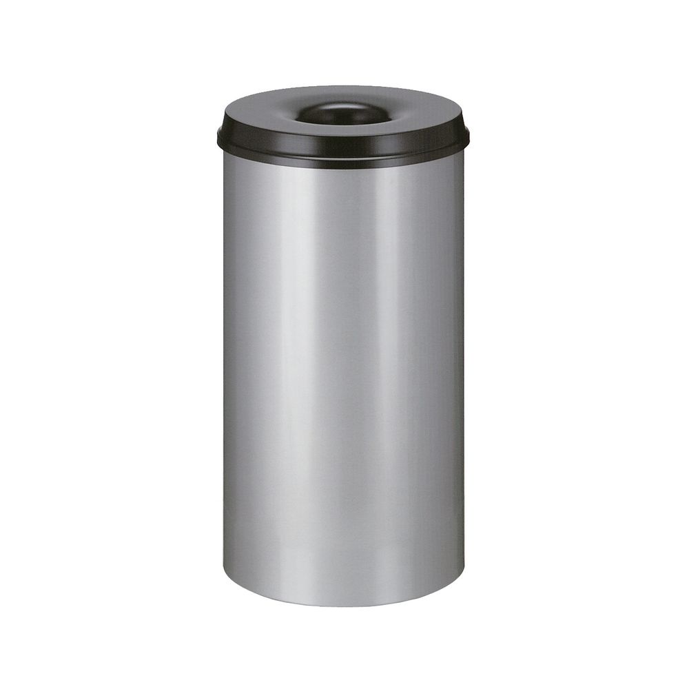 Vlamdovende papierbak 50 ltr - grijs, zwart