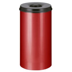 Vlamdovende papierbak 50 ltr - rood/zwart