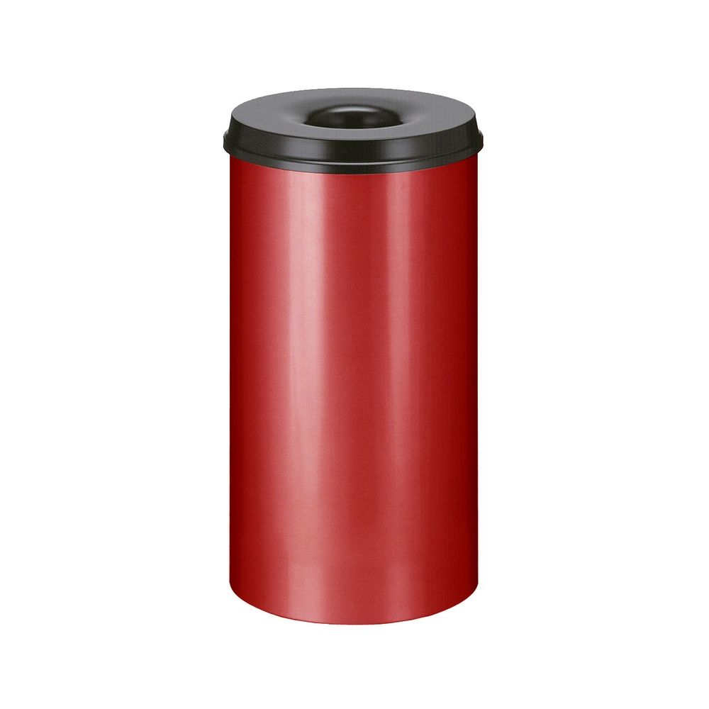 Vlamdovende papierbak 50 ltr - rood/zwart
