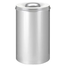 Vlamdovende papierbak 110 ltr - zilver