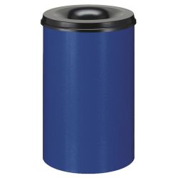 Vlamdovende papierbak 110 ltr - blauw/zwart