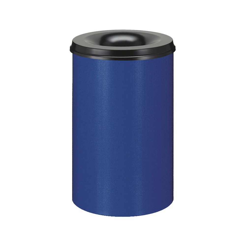 Vlamdovende papierbak 110 ltr - blauw/zwart