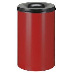 Vlamdovende papierbak 110 ltr - rood/zwart