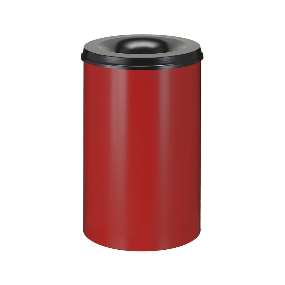Vlamdovende papierbak 110 ltr - rood/zwart