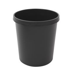 Ronde papierbak 18 ltr - zwart