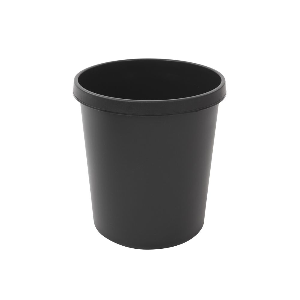 Ronde papierbak 18 ltr - zwart