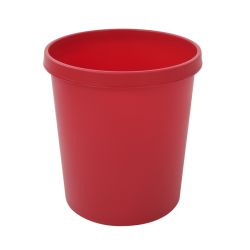 Ronde papierbak 18 ltr - rood