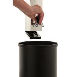 Wandasbak zuil vierkant RVS - RVS