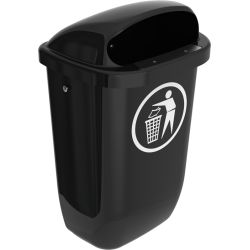 Afvalbak DIN-PK 50 ltr - antraciet
