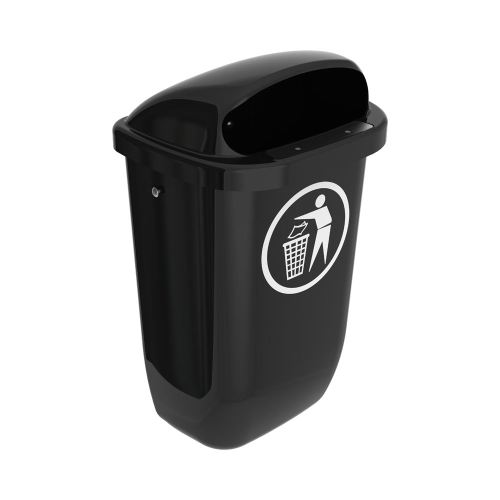 Afvalbak DIN-PK 50 ltr - antraciet