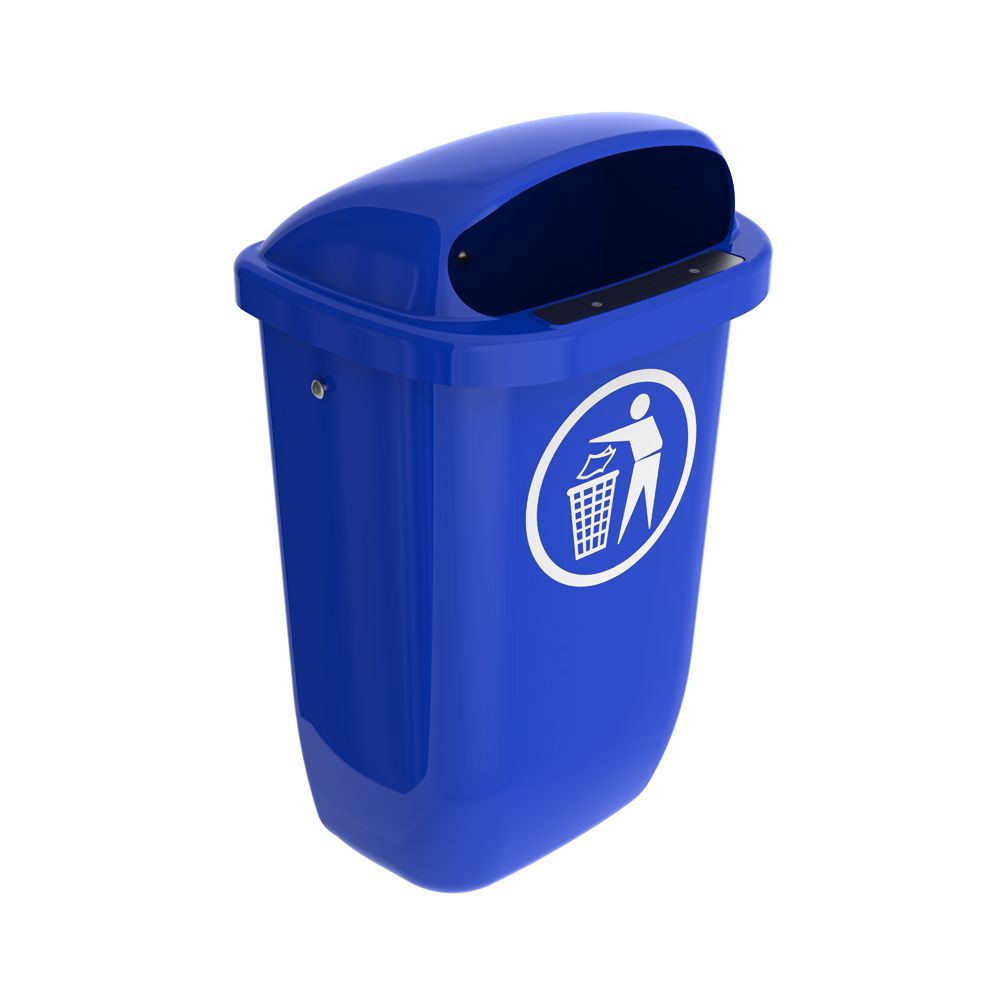 Afvalbak DIN-PK 50 ltr - blauw