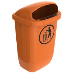 Afvalbak DIN-PK 50 ltr - oranje