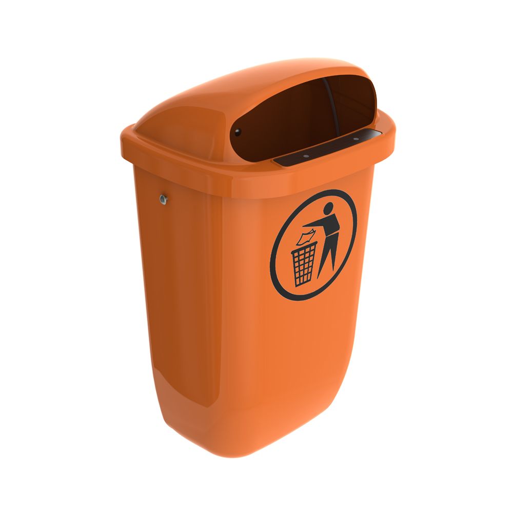 Afvalbak DIN-PK 50 ltr - oranje