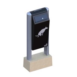 BINsystem BINsystem Hondenhalte 60 - zwart/aluminium
