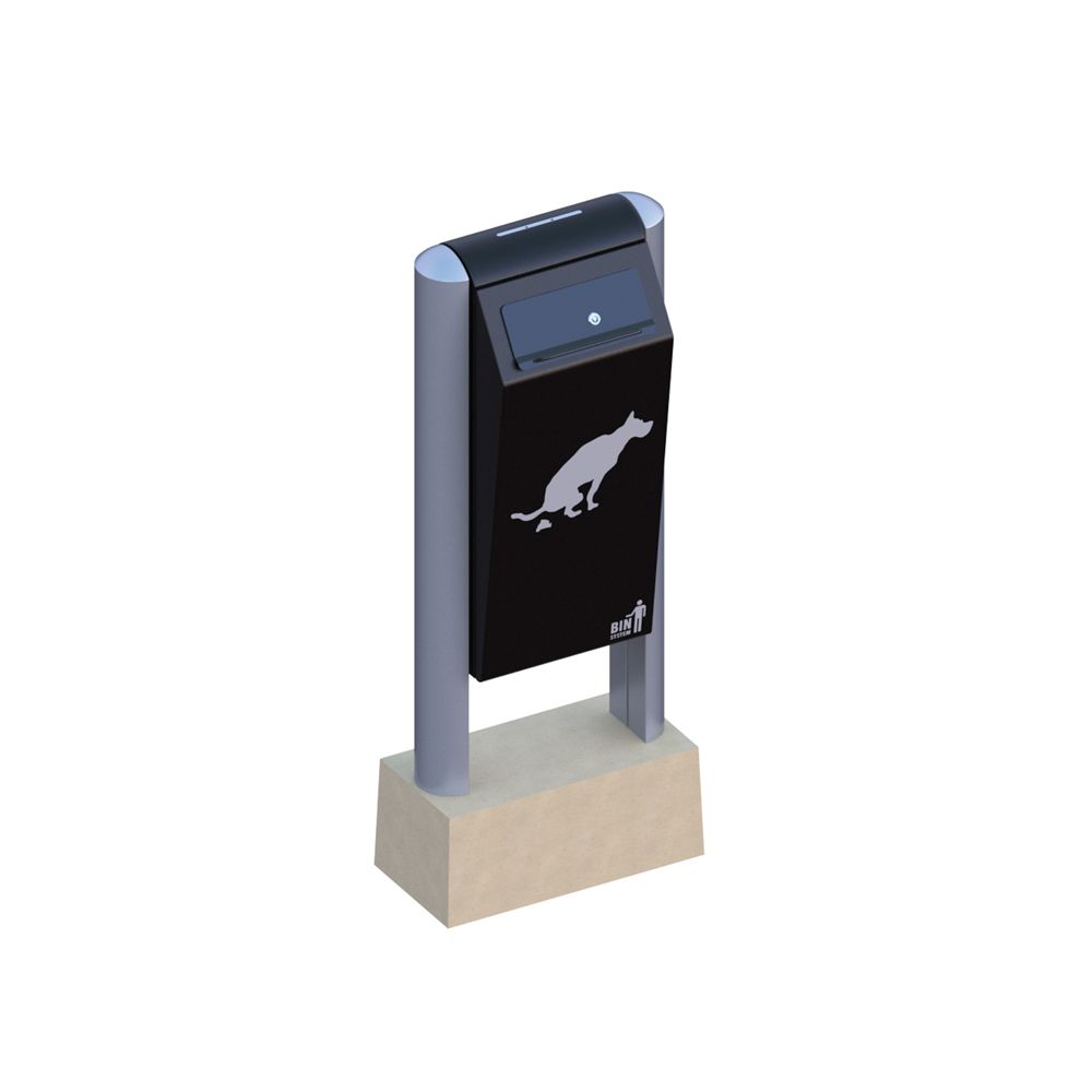 BINsystem BINsystem Hondenhalte 60 - zwart/aluminium