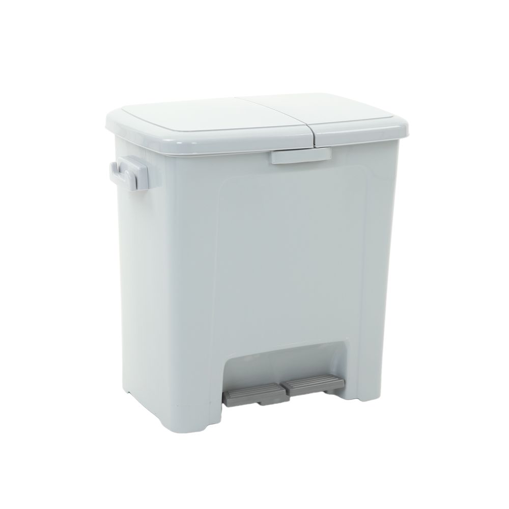 Pedaalemmer Divided Dustbin - grijs