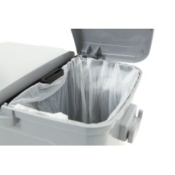 Pedaalemmer Divided Dustbin - grijs