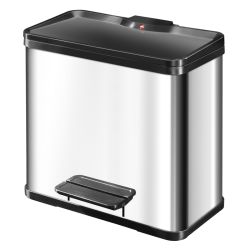 Hailo Öko Duo Plus 19 + 11 ltr - RVS/zwart