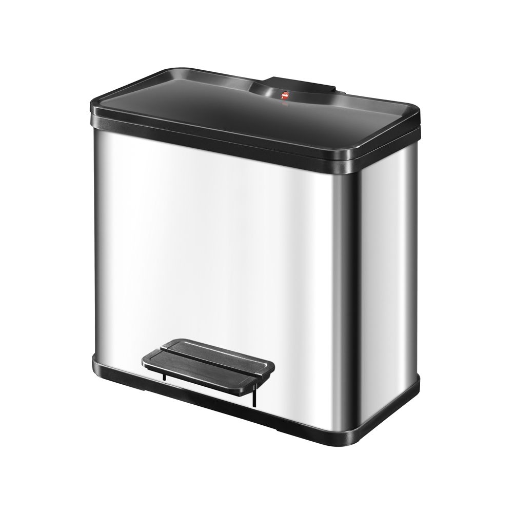 Hailo Öko Duo Plus 19 + 11 ltr - RVS/zwart