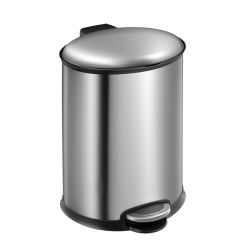 EKO Ellipse Step Bin 12 ltr - mat RVS