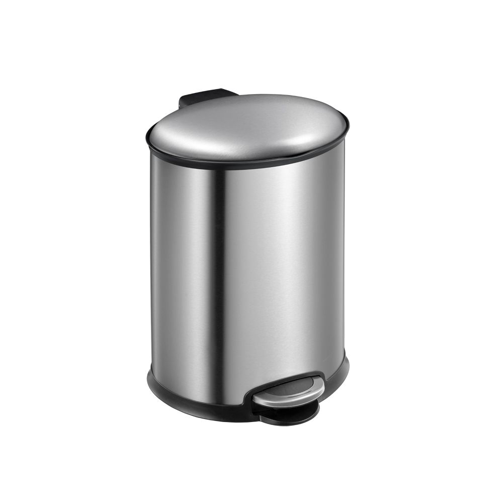 EKO Ellipse Step Bin 12 ltr - mat RVS