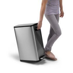 EKO Ecofly Step Bin 20+20 ltr - mat RVS