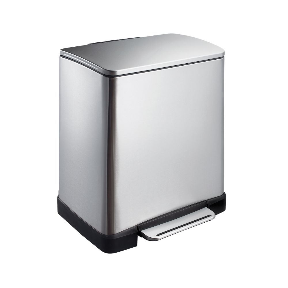 EKO Pedaalemmer E-Cube recycling 10+9 ltr - mat RVS