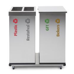 Carro-Lift Recycling 2x52,5 - mat RVS