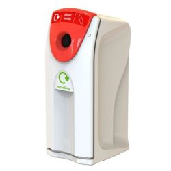 Maxi Envirobin met flessenopening/ 140 ltr - grijs/ rood