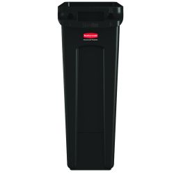 Rubbermaid Slim Jim met luchtsleuven 87 ltr - zwart