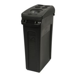 Rubbermaid Slim Jim met luchtsleuven 87 ltr - zwart
