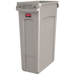 Rubbermaid Slim Jim met luchtsleuven 87 ltr - beige