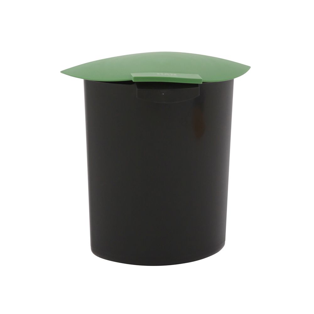 Inzet 6 ltr met deksel - zwart/groen